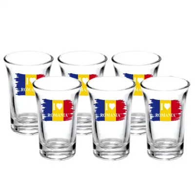 I love romania, set 6 pahare shout, model 31bs